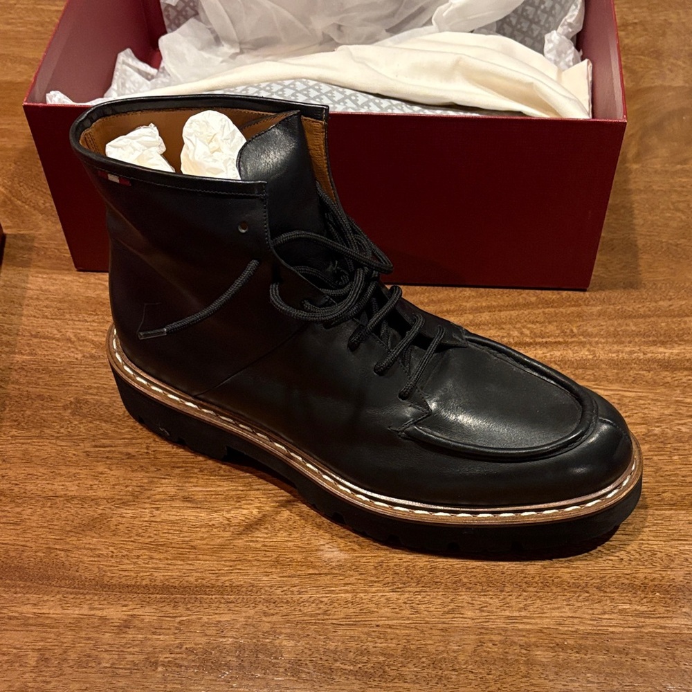 Bally Black Leather Men's Boot In Box